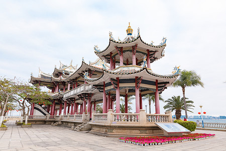 嘉厦门集美鳌园鳌亭风光背景