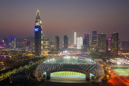 球场夜晚深圳体育中心夜景背景