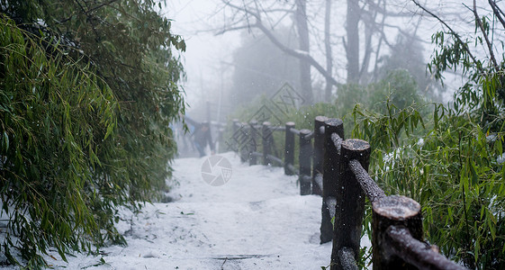 雪白冬天峨眉山雪景背景