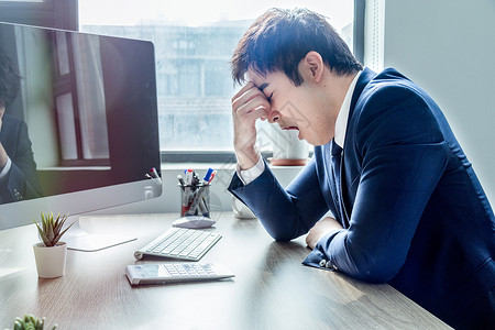 疲惫男性商务职场男性疲惫背景