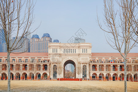 天津五大道历史建筑背景图片