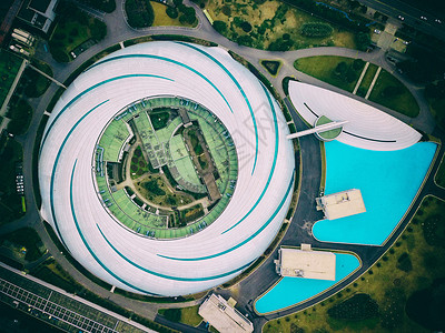 科技高感上海建筑航拍背景