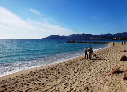 欧洲城市风景法国尼斯地中海风光背景