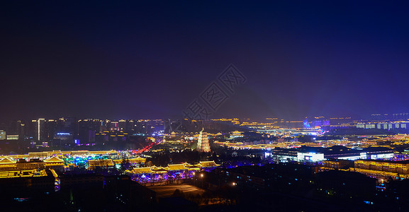 西安大雁塔夜景图片