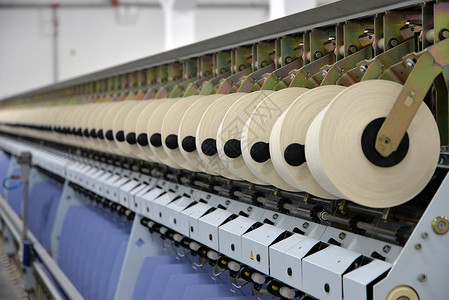 洁净明亮现代纺织厂背景