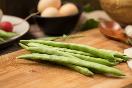 架豆王新鲜蔬菜四季豆背景