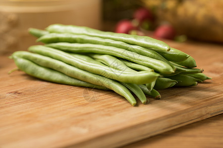 芸扁豆新鲜蔬菜四季豆背景