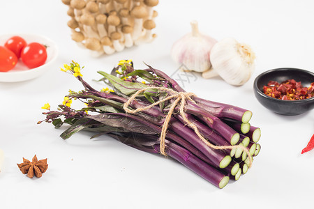 新鲜蔬菜红菜苔图片