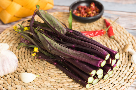 新鲜蔬菜红菜苔高清图片