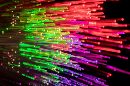 科技粒子线条彩色光纤背景