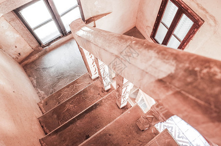 潮汕陈慈黉故居老街的楼梯高清图片
