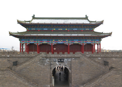 咸阳渭河陕西咸阳鼓楼背景