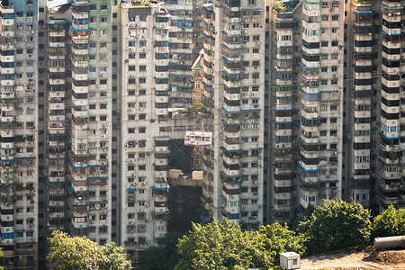 重庆地形阳光下的重庆市长江索道背景