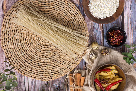 米粉传统食物干米粉高清图片