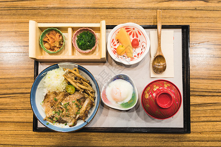 牛舌饭日式日料定食套餐背景