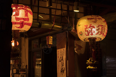 传统古风油纸灯笼背景图片