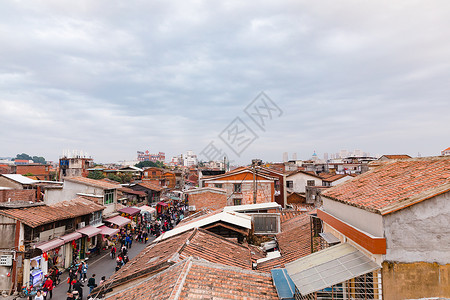 砸落泉州西街风景背景