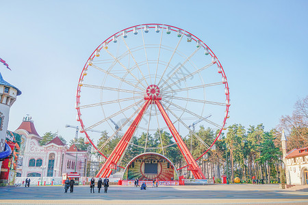 乌克兰摩天轮背景