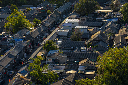 旧胡同北京西四老胡同背景