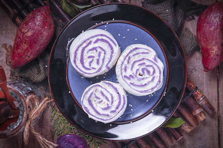 紫薯馒头年味紫薯馒头高清图片