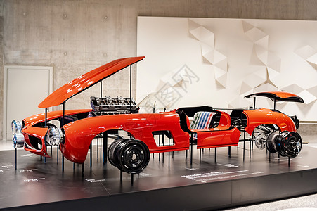 汽车博物馆德国斯图加特博物馆赛车轿车展品背景