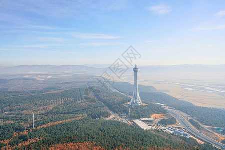 延吉客运站延边帽儿山国家森林公园背景