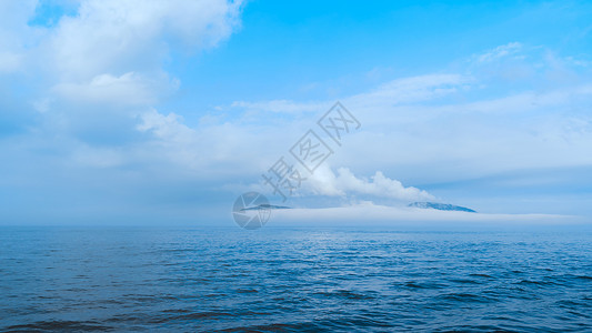 蓝色粒子海平面浙江舟山东极岛背景