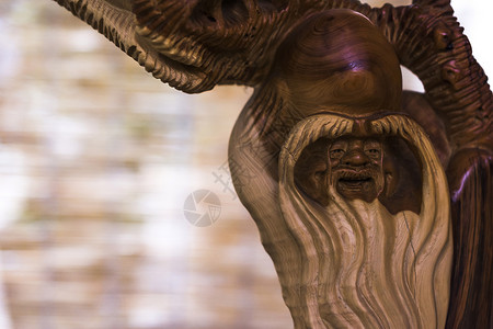 木雕寿星图片