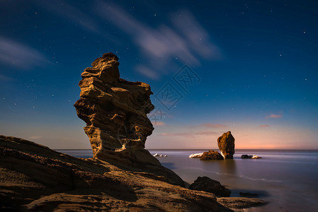 星程大海璀璨星空夜景图片背景