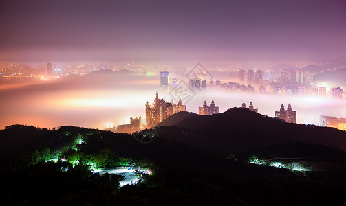 星空城堡璀璨星空夜景图片背景