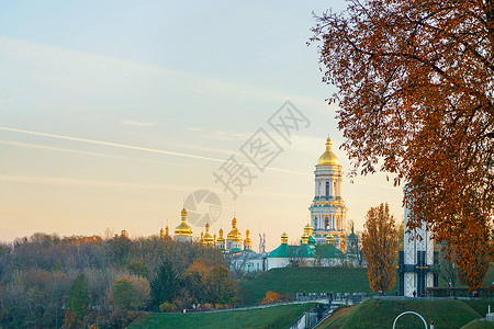 文化首都乌克兰基辅城市风光背景