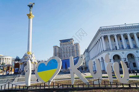 独立建筑乌克兰独立广场背景