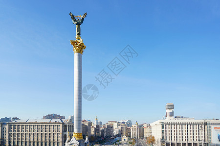 独立纪念碑乌克兰独立广场背景