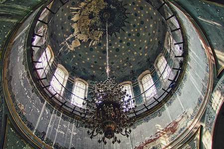哈尔滨圣索菲亚大教堂穹顶4A景点高清图片素材