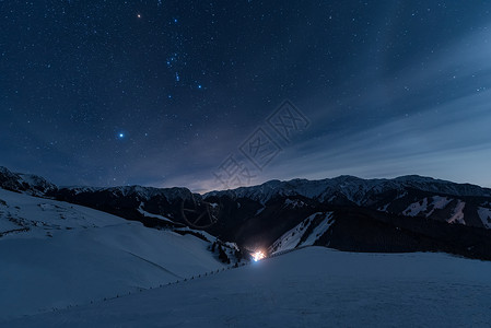 灯光星空果子沟星空背景