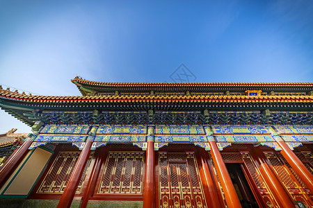 北京景山公园寿皇殿背景图片
