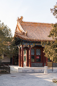 颐和园宫廷建筑背景图片