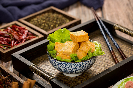 鱼豆腐食材火锅食材鱼豆腐背景