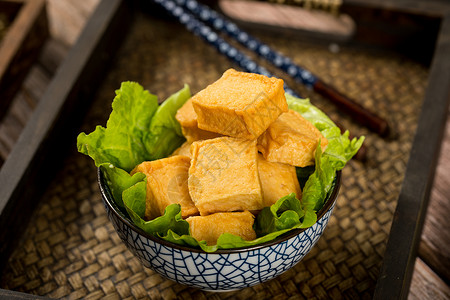 酱油鱼豆腐火锅食材鱼豆腐背景