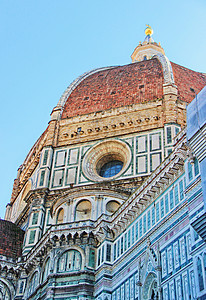 圣母百花教堂意大利佛罗伦萨圣母百花大教堂大圆顶背景