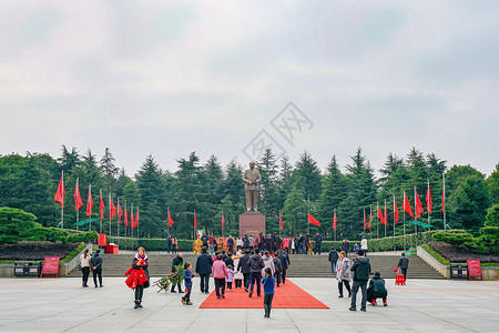 韶山铜像毛泽东广场背景