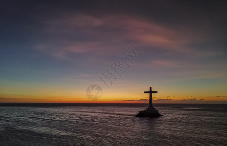 骶骨十字架菲律宾甘米银岛海岛背景