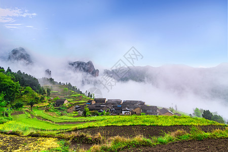 浙江仙居风光背景