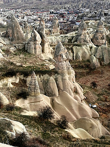 拉兴罗林土耳其古罗密怪石林背景