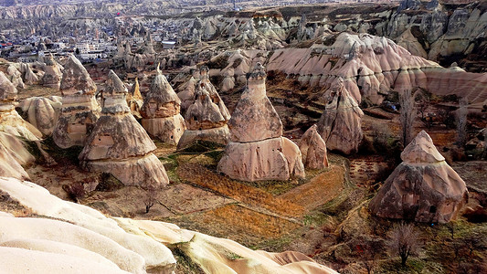 土耳其的博物馆土耳其古罗密怪石林露天博物馆背景