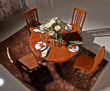 红木桌椅餐厅实木桌椅背景