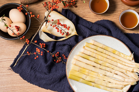 酸笋食材紫笋茶高清图片