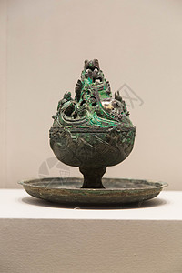 江西省博物馆海昏侯青铜器皿背景图片