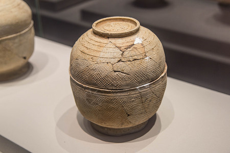 陶罐器皿用品图江西省博物馆海昏侯陶罐背景