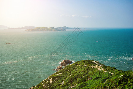 浙江省舟山市舟山群岛东极岛风光背景